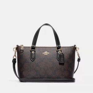 Coach Mini Gallery Crossbody In Signature Canvas Pre-Owned